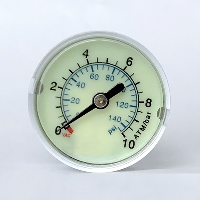 Calibre de pressão médico 40mm do EN 837-1 montagem axial do manômetro clínico de 10 ATM